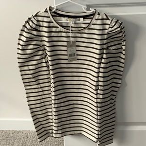 NWT Boden Breton / Striped Puff Sleeves tshirt - US 4 / UK 8